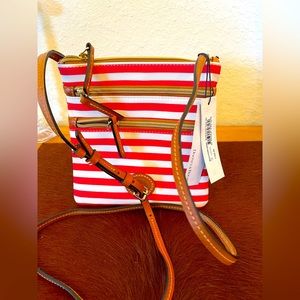 Dooney & Bourke Canvas Red/White Crossbody